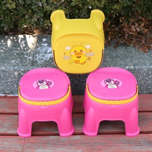 Jiajiale Children's Plastic <b>Step</b> <b>Stool</b> 19Cm Diameter Non Slip Bath <b>Stool</b> For Kids Toilet Training - Product Image 1