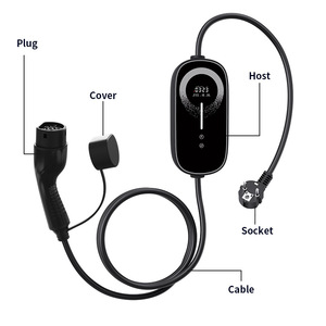 Chargeur EV portable de niveau 2 3,5 kW 7 kW Type 1 Tesla 16A 32A avec écran LED et lumières de flux - Product Image 6
