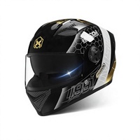 Casque intégral unisexe toutes saisons universel pour moto électrique, certifié DOT, en polypropylène, modèle Custom AXK Fire Ant, pour le marché international