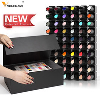 Venalisa Professionnel pour l'Art des Ongles Nouveau Gel Vernis à Ongles UV LED 15ml Ensemble de 60 Pièces Haute Pigmentation Sans Odeur Vernis à Ongles