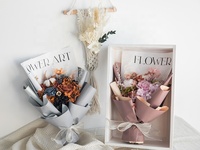 Bouquet de fleurs roses éternelles faites à la main de luxe 2025 pour l'obtention du diplôme Saint Valentin Fête des mères Noël Pâques et mariages