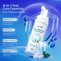 Mousse dentifrice blanchissante à la menthe, nettoyage en profondeur, éliminateur de taches, format voyage, produit d'hygiène bucco-dentaire