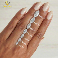 Bague solitaire de mariage et d'anniversaire en or massif 14K plaqué rhodium, diamant de laboratoire taille marquise hollandaise 3 carats certifié IGI, vente chaude