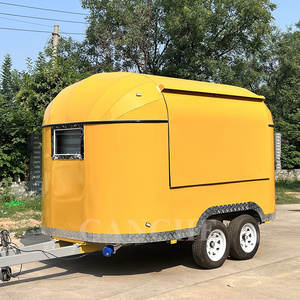 Remorque de restauration rapide camions de crème glacée chariot à café mobile chariot de nourriture vendeurs de rue <span class=keywords><strong>en</strong></span> <span class=keywords><strong>bois</strong></span> - Product Image 3