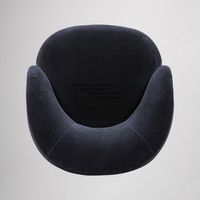 Fauteuil pivotant d'appoint capitonné pour la maison, le bureau, la chambre à coucher, le salon, l'hôtel, avec accoudoirs rembourrés en tissu, meubles généraux