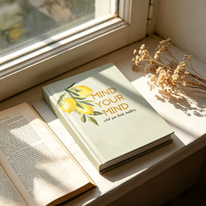Mind Your Mind Hardcover Diary With Lemon Design Green Cover Sewing Binding Digital Printing Gift Journal - Product Image 6