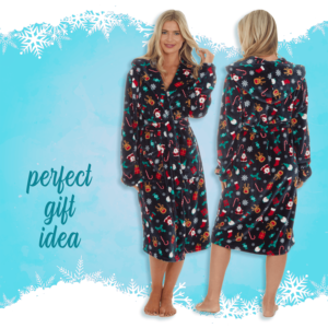 Peignoir <span class=keywords><strong>de</strong></span> bain <span class=keywords><strong>grande</strong></span> <span class=keywords><strong>taille</strong></span> <span class=keywords><strong>pour</strong></span> <span class=keywords><strong>femme</strong></span>, <span class=keywords><strong>robe</strong></span> <span class=keywords><strong>de</strong></span> <span class=keywords><strong>chambre</strong></span> à capuche en flanelle polaire, longueur genou, <span class=keywords><strong>pour</strong></span> Noël, <span class=keywords><strong>pour</strong></span> adultes - Product Image 3