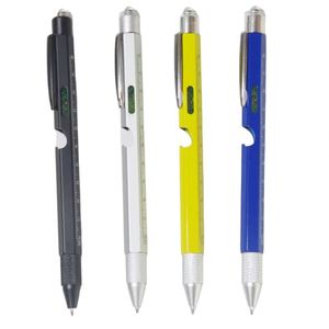 6 in 1 Multi Functional Heavy Metal Ballpoint Pen with logo Universal Stylus Pen with <b>LED</b> Customizable Suitable As Gifts for Men - Product Image 1