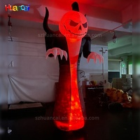 Halloween Fantôme Gonflable Décoration Drôle Personnalisé 3.6m Avec Lumière Led Colorée Noir Fantôme Modèle Gonflable