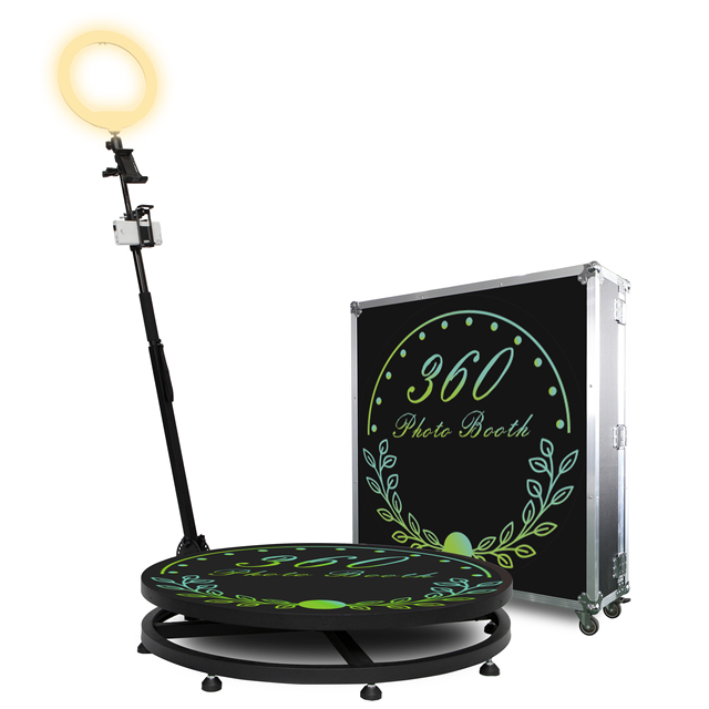 For AI-Powered 360 Photo Experience Booth Automatic Spin Standing Installation for IPads SLRs Smartphones Virtual Props