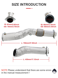 Tubo de Escape de Acero Inoxidable 304 para Automóvil, para Modelos 2019-2024 S58 M3 M4 G80 G82 G83 G87 S58 3.0T - Product Image 5
