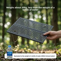 Table de camping pliable en aluminium portable, table de pique-nique légère pour l'extérieur, mini table basse pour le camping, la randonnée et les voyages