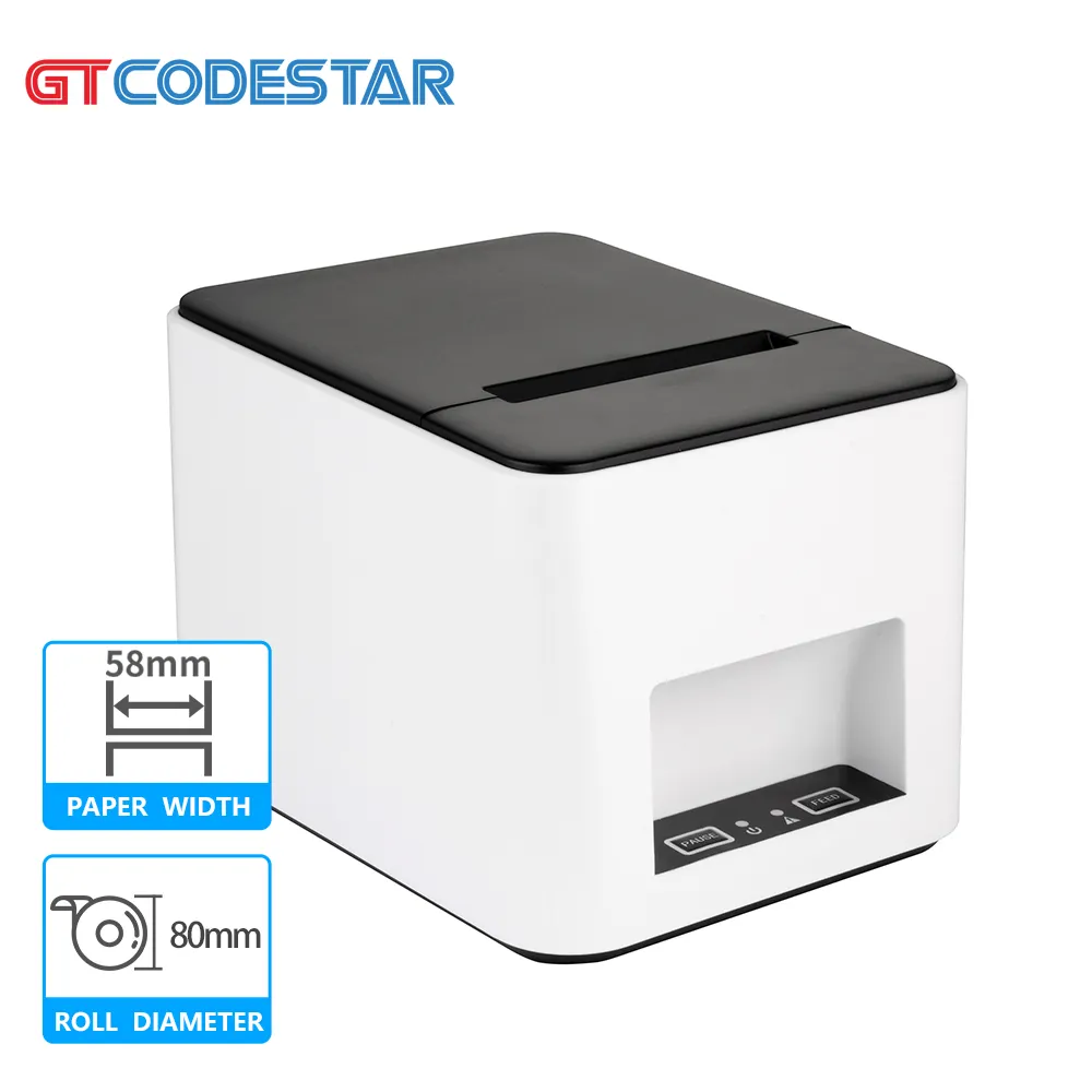 GTCODESTAR Thermal Printer Barcode Bill Printer Mini BlueTooth 58mm Label Receipt Thermal Printer GT-P5810