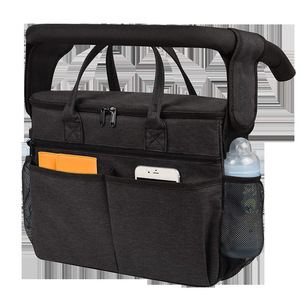 <span class=keywords><strong>Bolso</strong></span> colgante para cochecito de <span class=keywords><strong>bebé</strong></span>, bolsa multifuncional portátil con correa de hombro para cochecito de <span class=keywords><strong>bebé</strong></span>, bolsas de pañales impermeables de poliéster - Product Image 1