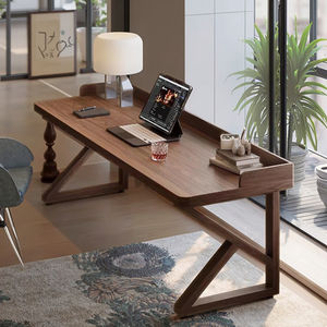 Escritorio Largo Grande de Madera Maciza Nórdica DISHI, Mesa de Madera Maciza <span class=keywords><strong>para</strong></span> Sala de Estar, Mesa Grande <span class=keywords><strong>para</strong></span> Oficina Doble, Mesa de <span class=keywords><strong>Estudio</strong></span> <span class=keywords><strong>para</strong></span> Estudiantes - Product Image 3