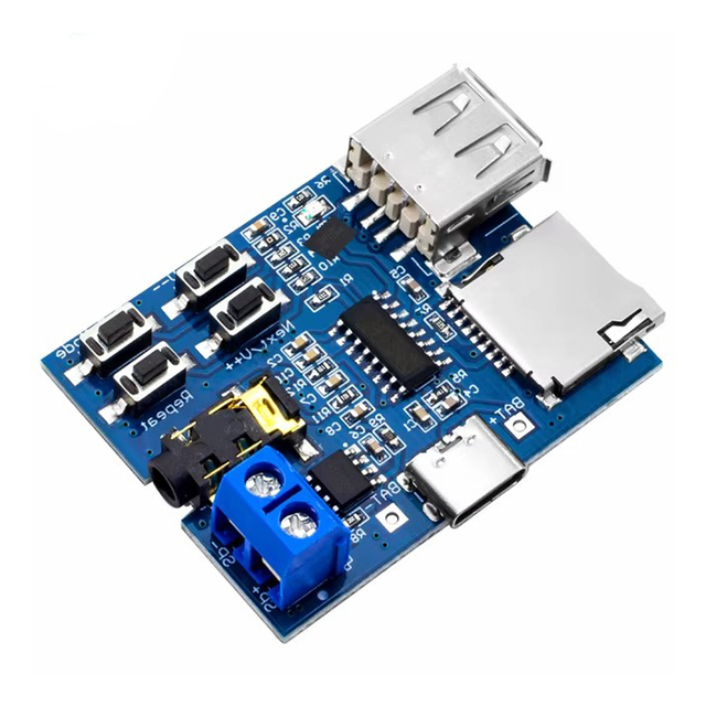 TYPE-C Interface TF Card U Disk MP3 Format Decoder Board Module Amplifier Decoding Audio Player
