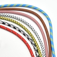 Câble Textile Rétro en Coton Tressé avec Conducteur en Cuivre, Isolation PVC, 220V, 2 ou 3 Conducteurs, 18 AWG, Modèle OEM NBT-516