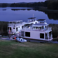 11.5m luxe flottant maison eau rivière plaisir pas cher aluminium coque hors-bord pêche sport préfabriqué Yacht péniche