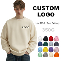Sweat-shirt col rond minimaliste en coton de luxe 350G pour homme – Haut décontracté ample – Points de vente du produit
