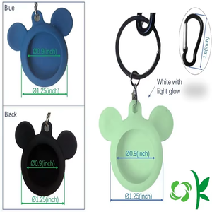 OKSILICONE - Funda Protectora <span class=keywords><strong>de</strong></span> Silicona Personalizada con Forma Encantadora Antipérdida para Mascotas, para Airtag, Funda Protectora <span class=keywords><strong>de</strong></span> Silicona - Product Image 2