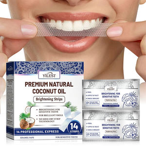 Vente en gros de bandes d'huile de noix de coco avec logo privé pour dents sensibles 30 minutes 14 bandes bandes de blanchiment dentaire professionnel à usage domestique - Product Image 5