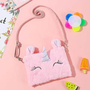 Çocuk sevimli karikatür kore şık güz kış kürk Crossbody çanta çocuklar kızlar çin'den çantalar - Product Image 2