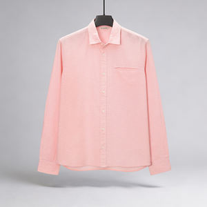 Camisa Casual de Manga Larga Color Rosa Pastel para Hombre, de Alta Calidad, para Verano, Personalizada y de Lujo - Product Image 1