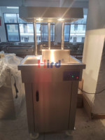 Chauffe-frites et chips électrique de table en acier inoxydable, pour buffet commercial, avec station de conditionnement