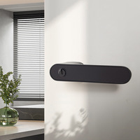 Manija de cerradura de puerta de dormitorio interior ecológica silenciosa minimalista moderna italiana manijas de puerta y ventana