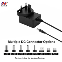 Adaptateur universel personnalisé 9V 1A AC/DC 9W 9 Volts 1000mA à connexion par fiche, alimentation à découpage pour l'alimentation électronique mondiale
