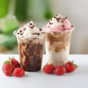 Ventes en gros de bols en PET transparent jetables de 12, 14, 16, 20, 24, 32 oz avec couvercles, logo personnalisé, diamètre de 90 mm pour les boissons glacées au café - Product Image 2