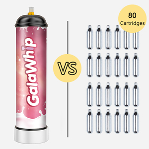 GalaWhip 640g Disposable Cream Whippers (0.95L Capacity) Carbon Steel Eco-Friendly 6pcs/<b>Box</b> for <b>Dessert</b> Cream Tools - Product Image 3