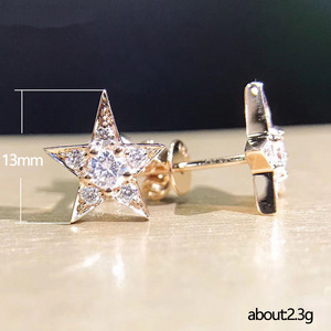 Orecchini a stella a cinque punte da donna, accessori moda minimalisti per l'uso quotidiano - Product Image 5
