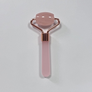Outils de massage du visage en mini quartz rose, pierre 100% naturelle, cadeau, rouleau de jade rose pour le visage - Product Image 2