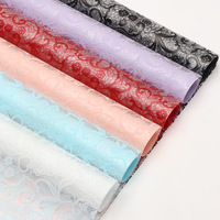 Papier d'emballage cadeau écologique recyclable métallisé imperméable imprimé dentelle, papier d'emballage personnalisé, papier d'emballage pour fleurs