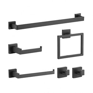 Juego de 5 Accesorios de Baño de Acero Inoxidable Dorado, Estante de Pared para Toallas, Juego de Accesorios de Lujo para Baño - Product Image 2