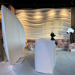 Bureau d'accueil géométrique GRG pour hall commercial, approvisionnement en usine, vente en gros, conception personnalisée, léger - Product Image 3