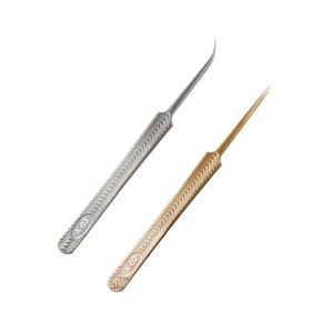 Pinzas para Extensión de Pestañas Pinky Leem, Acero Inoxidable Recubierto, Multi-Punta, Logotipo Personalizado, Pinzas Plateadas para Pestañas - Product Image 3