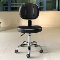 Ensemble de salon de beauté de haute qualité, pédicure, petit tabouret de manucure confortable noir et blanc, rotation moderne, à vendre
