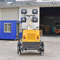 Tour d'éclairage mobile diesel 1400W à LED pour tunnel minier, moteur Perkins 403D-11G, haute qualité pour chantier