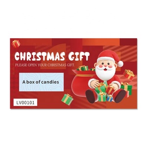 Christmas <b>Gift</b> Scratch Card Prize Draw UV-coating Digital Printing Sratch <b>Paper</b> Custom Size logo for Europe - Product Image 3