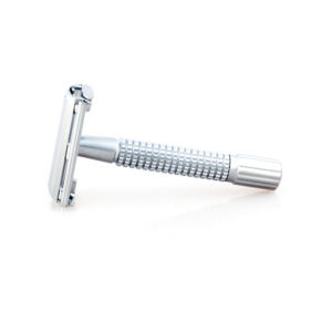 Top vente soins personnels réutilisable Double bord papillon rasoir de sécurité argent mat pour un usage quotidien - Product Image 1
