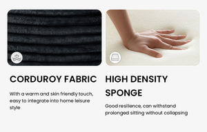 Voxhome Nordisches Modernes Einzelsofa Schwarzer Faulenzerstuhl für Wohnzimmer Schlafzimmer Ovales Komprimiertes Sofa Möbel Neues Design - Product Image 6