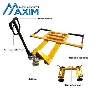 Chariot à roues légères d'une capacité de 300 kg |   Chariot de manutention robuste pour roues de véhicules lourds, camions et tracteurs - Product Image 4