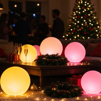 Boule lumineuse solaire LED IP65 pour décoration de Noël, 16 couleurs, télécommande, étanche, lampe de jardin extérieure rechargeable, pour fête