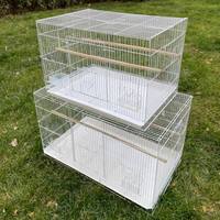 Cage pliable en fer robuste pour l'élevage de perroquets moyens, avec poignée, emballée en boîte, pour usage intérieur/extérieur, résistante à l'eau, capacité 50 lb