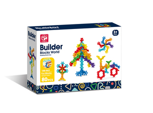 Đa chức năng DIY mận hoa hình bông tuyết trò chơi lồng vào nhau khối xây dựng giáo dục Xây dựng đồ chơi mô hình nhựa - Product Image 3