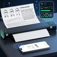 Imprimante thermique portable A4 sans encre Phomemo M08D, mini imprimante thermique sans fil, imprimante thermique portable avec Bluetooth pour les voyages