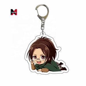 Soporte para bolsa, accesorio para llave de coche, etiqueta de Anime, venta al por mayor, llavero acrílico Attack On Titan - Product Image 2