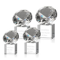 Trophée en cristal de diamant de grande taille Hitop de haute qualité, poli et gravé, pour souvenir, décoration ou cadeau sur le thème de l'amour